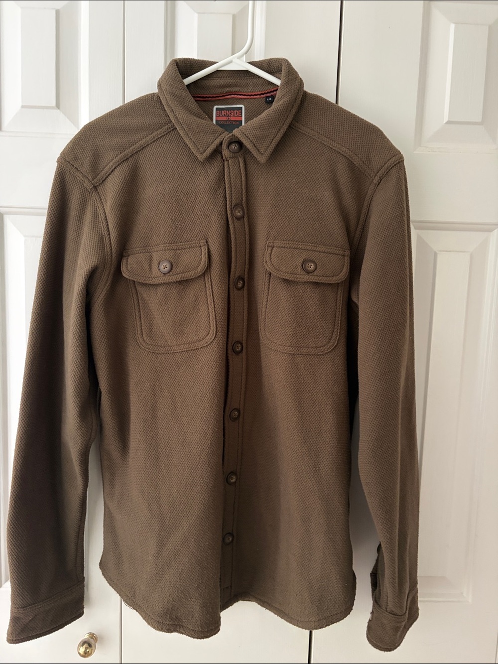 burnside Men's Tan Button-Up Shirt Jacket